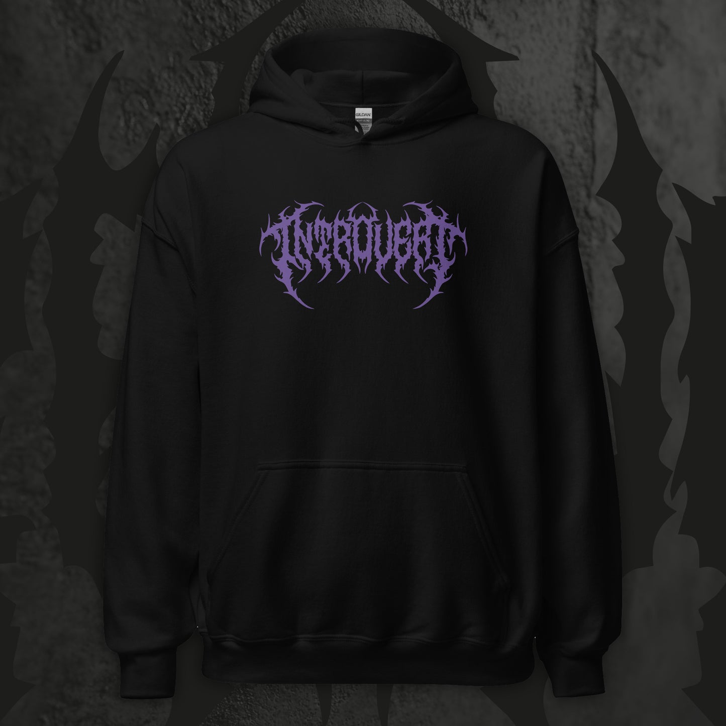 Introvert - Embroidered unisex hoodie