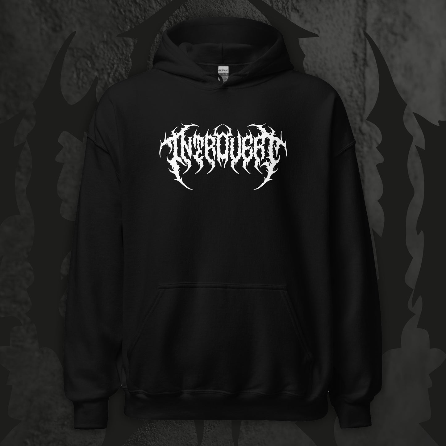 Introvert - Embroidered unisex hoodie