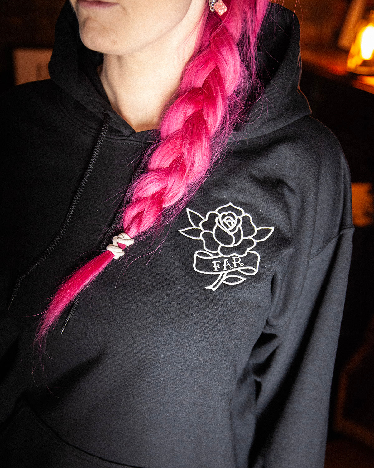 Far, old school tattoo  - Embroidered  unisex Hoodie