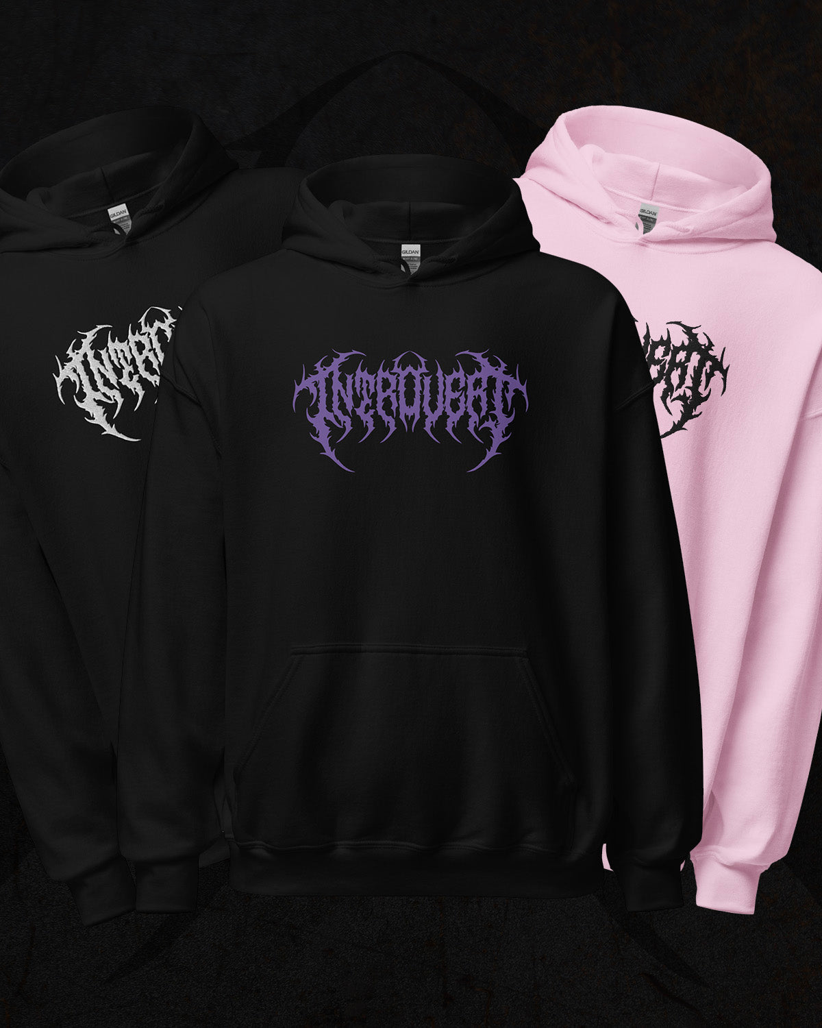 Introvert - Embroidered unisex hoodie