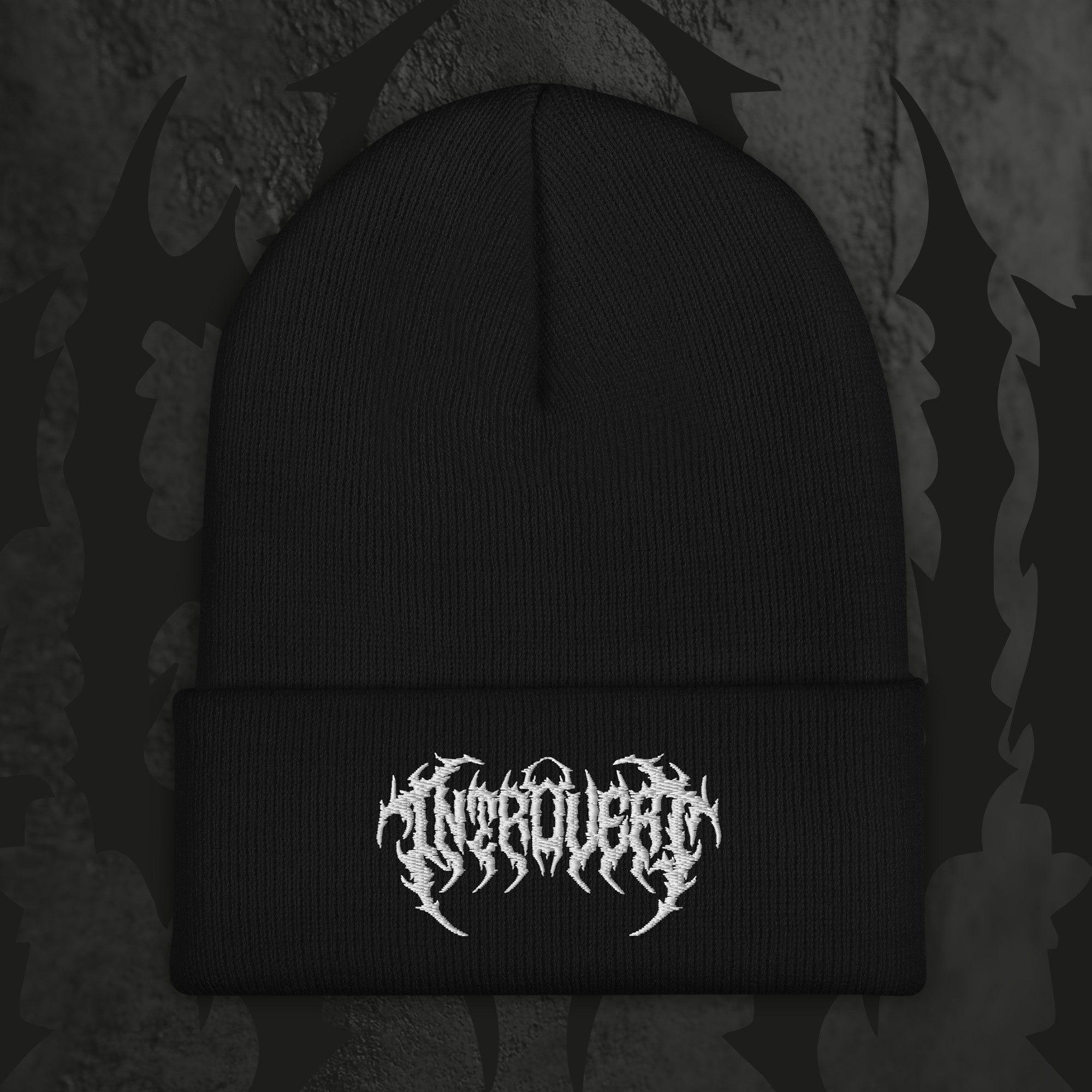 Introvert - Embroidered beanie-6