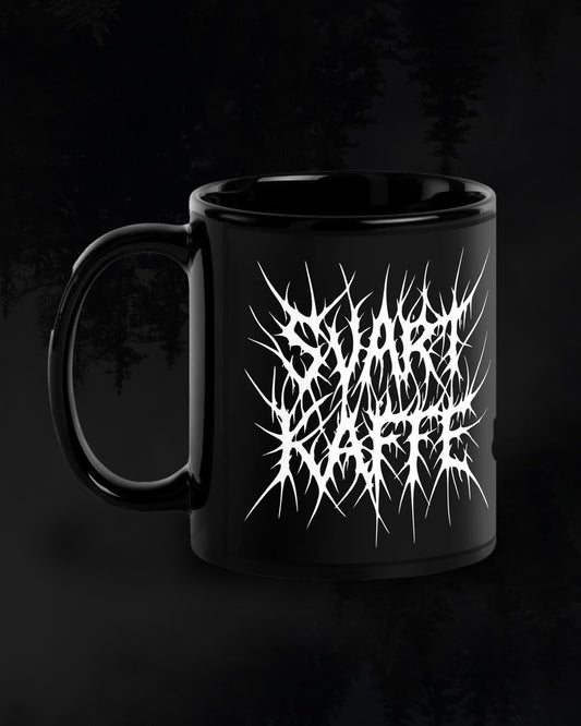 Svart kaffe - Black metal Glossy Mug