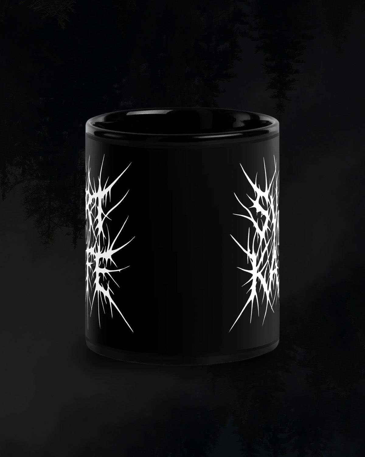 Svart kaffe - Black metal Glossy Mug