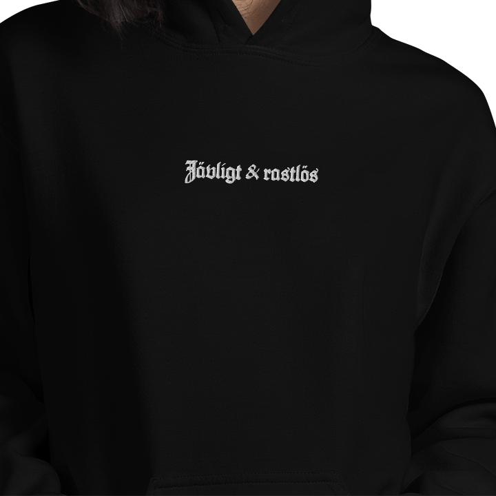 Jävligt & rastlös - Embroidered  unisex Hoodie